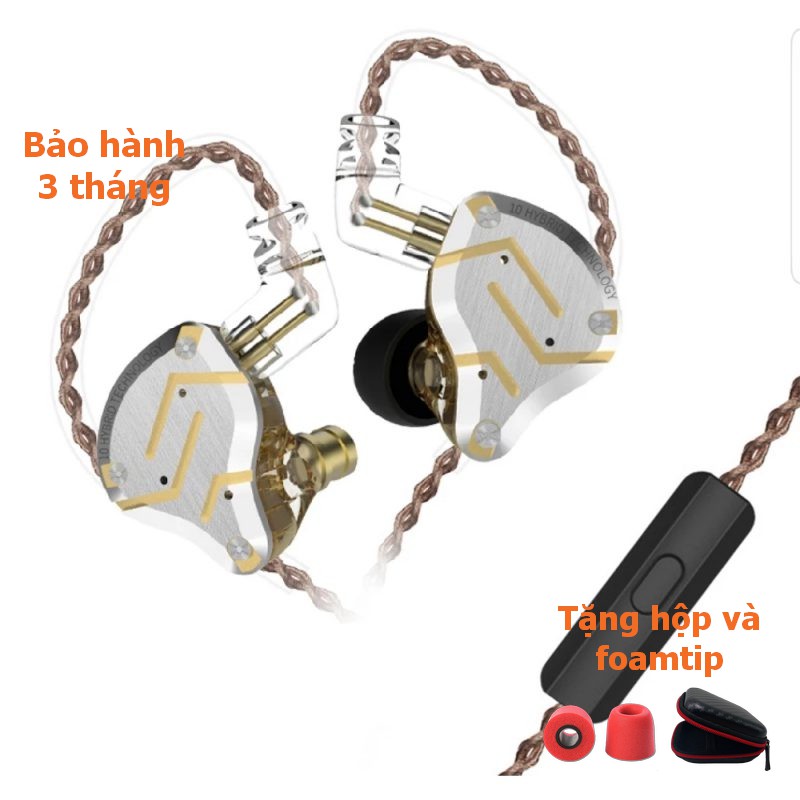 [NC] Tai Nghe KZ ZS10 PRO Hybrid 10 Driver Hifi In Ear | Chuyên nghe Lossless | EDM Rock Dance | Có Mic